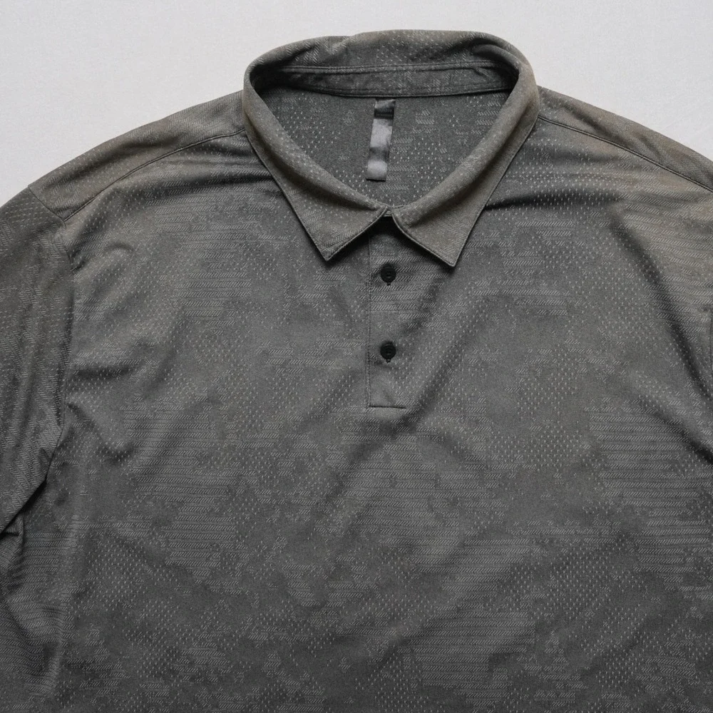 Adidas Primegreen Polo Shirt Mens 3XL Grey‎ Geometric Golf Athleisure